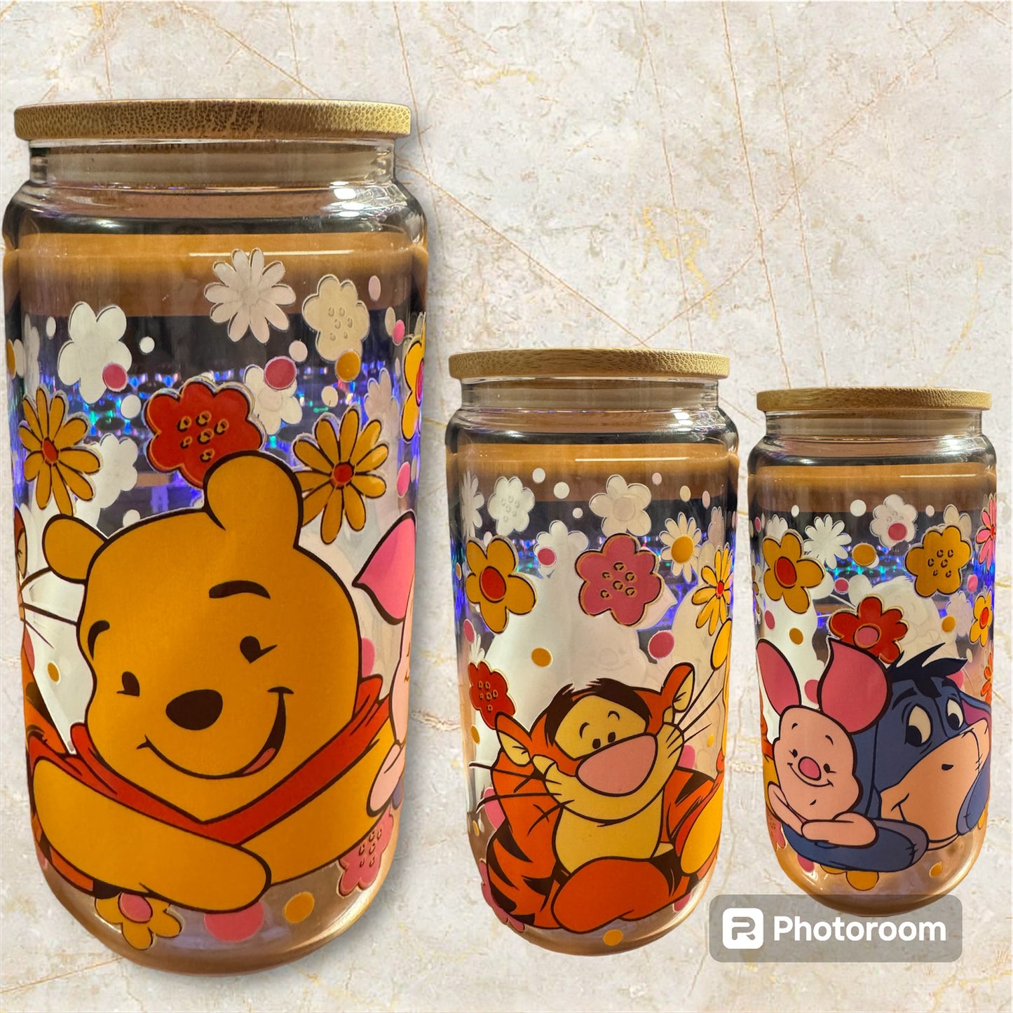 16oz Winnie the Pooh & Friends Glass Cup