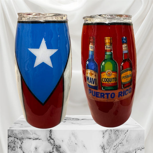 25oz Puerto Rico flag Tumbler