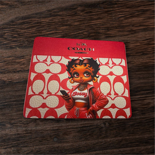 Mousepad with Betty boop coach design